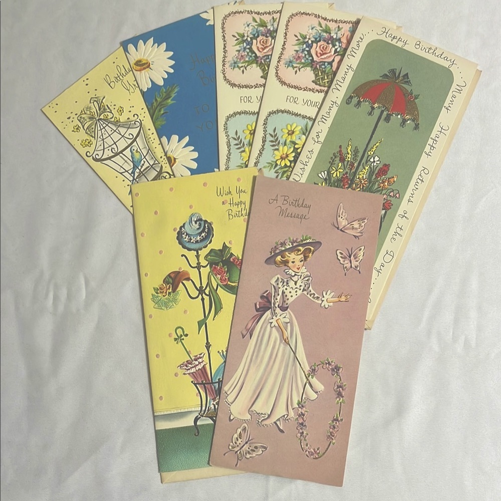 Vintage Happy Birthday Greeting Card Collection